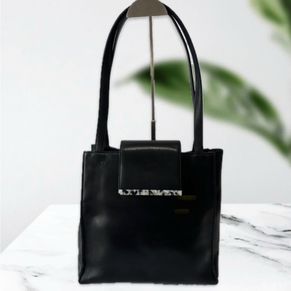 Valentino Garavani Black Leather Shoulder Bag with COA